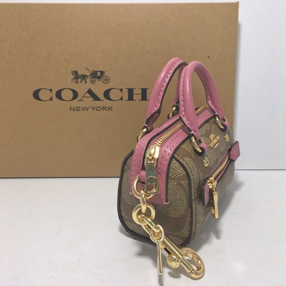 Coach Mini Rowan Satchel Bag Purse Charm NWT - Picture 7 of 9